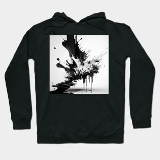 Life in Black and White Dripping Paint Hoodie